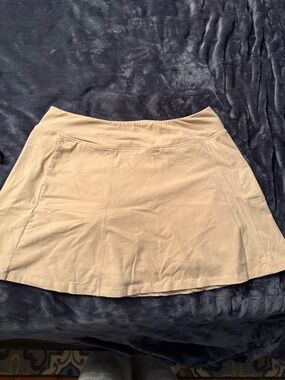 Women Wicked with Control Tan A-Line Mini Skort